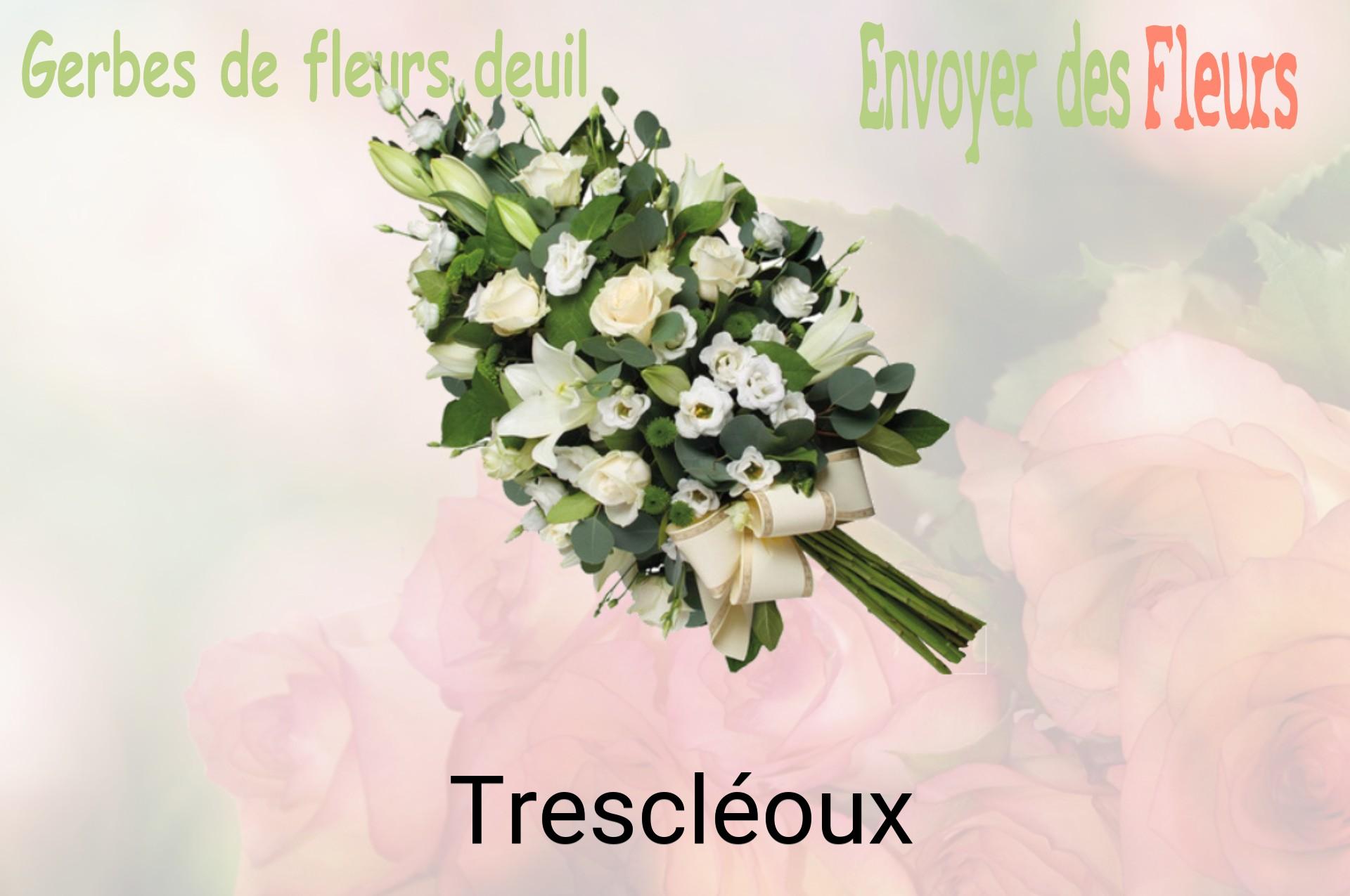 Gerbe de fleurs de deuil livrée à Trescléoux